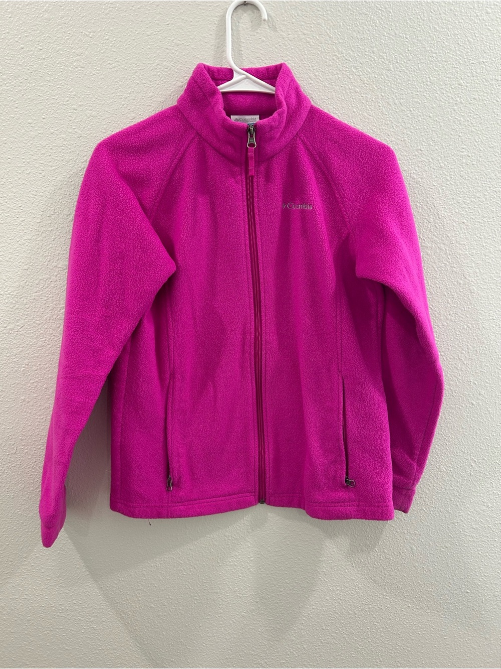 Columbia Girls' Bright Pink Full-Zip Puffer Jacket